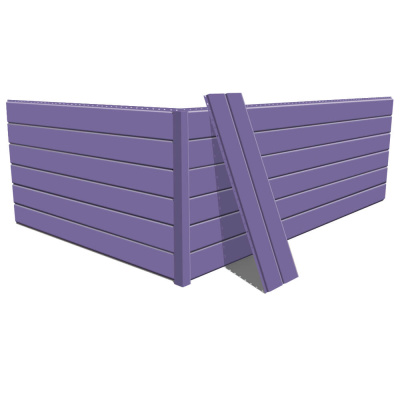 Фото сайдинга металлического (металлосайдинга) Евро-Брус под брус RAL4005 Сиреневый для фасада дома