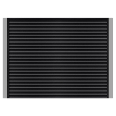 Забор жалюзи ЭКО-Z RAL 9005 МАТТЕ Черный матовый односторонний с металлическими столбами