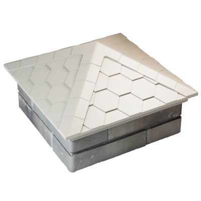 Колпак на столб забора EVEREST Бежевый 1,5х1,5 кирпича под черепицу фото 3