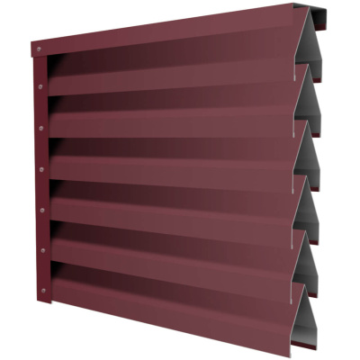 Ламель Реснички RAL3005 Красное Вино двустороннего забора
