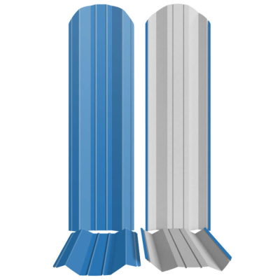 Штакетник металлический ЭКО М-образный 95мм RAL5015 Небесно-голубой фото профиля