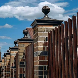 Колпак Monblan Коричневый, шар с подфонарником на столбах забора